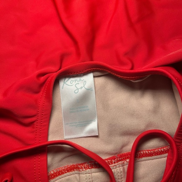 Kona Sol Vibrant Red Swimsuit - Picture 8 of 8